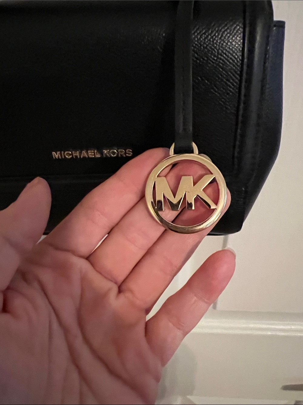 Michael Kors Black Saffiano Leather Mini Satchel with Gold Hardware - Picture 4 of 6